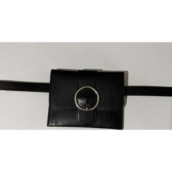 Time and Tru Handbags - Time and Tru Ladies Black Belt with Pouch Wallet  Purse Size L